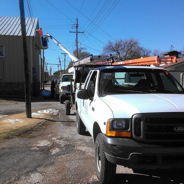 Despite some cold weather and snow, progress continues on our Fiber project in the alley north of Super C Mart.