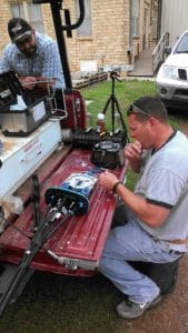 Splicing fiber optic cable in a Coyote One closure in Carnegie Oklahoma